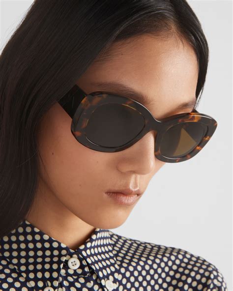 Loden Lenses Sunglasses With Prada Logo 